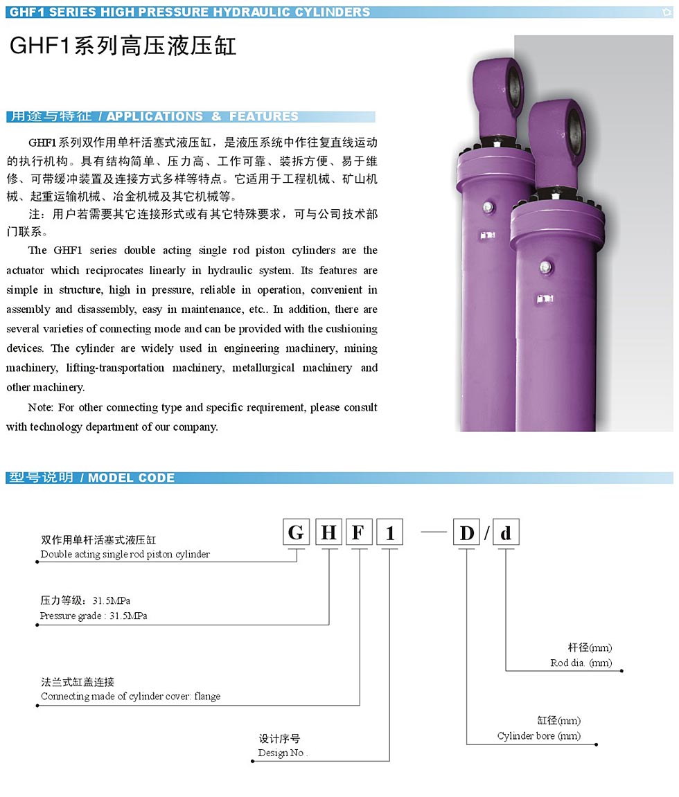 武漢液壓油缸HSGL01-100/156